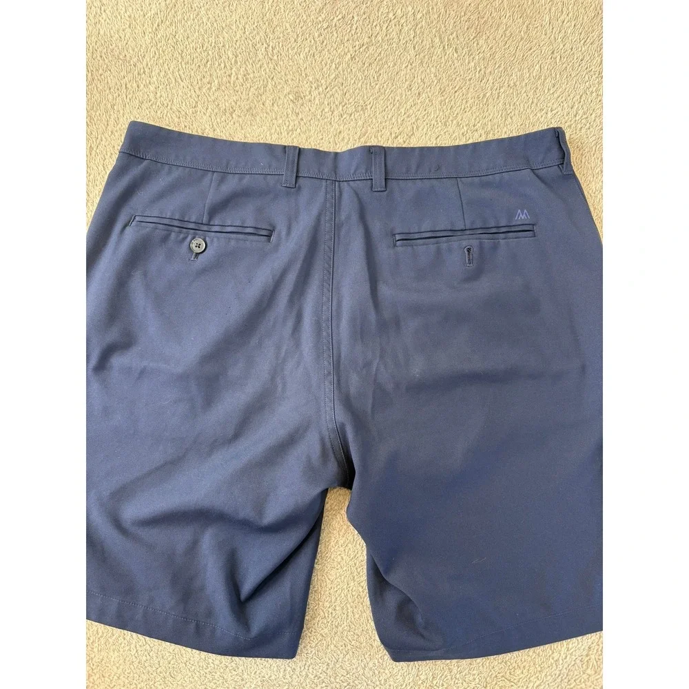 Mizzen+Main Baron Short Mens 36W Navy Blue Performance Golf Stretch 9